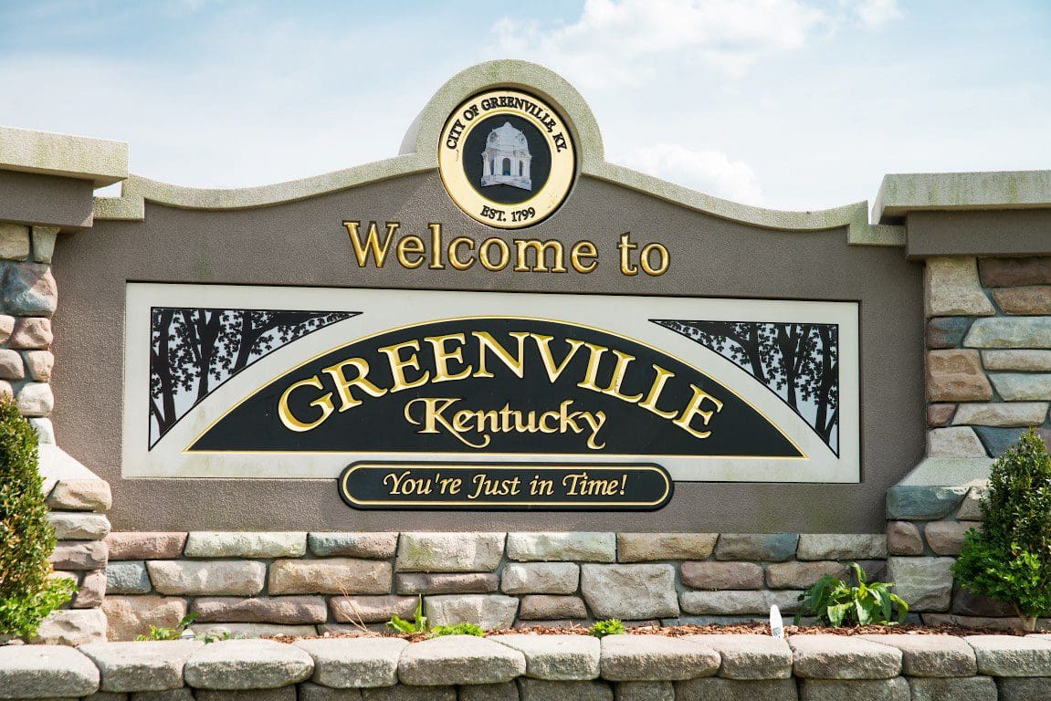 welcome to Greenville sign