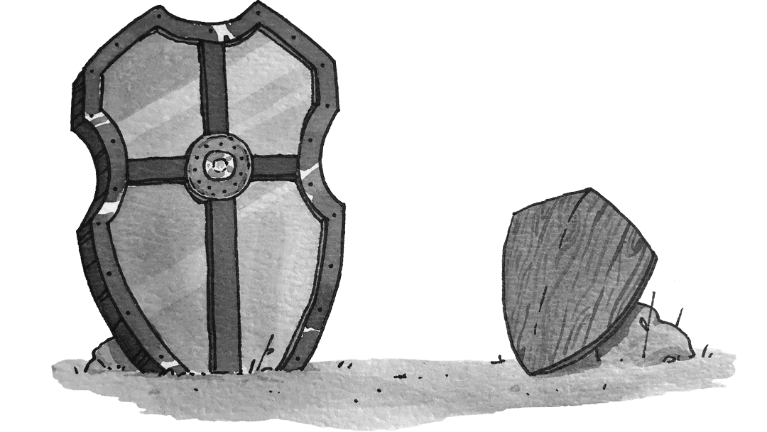 Shield representing life insurance