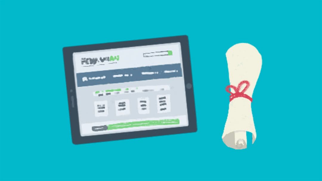 repaying-student-loans-spot graphic of diploma with tablet showing student loan