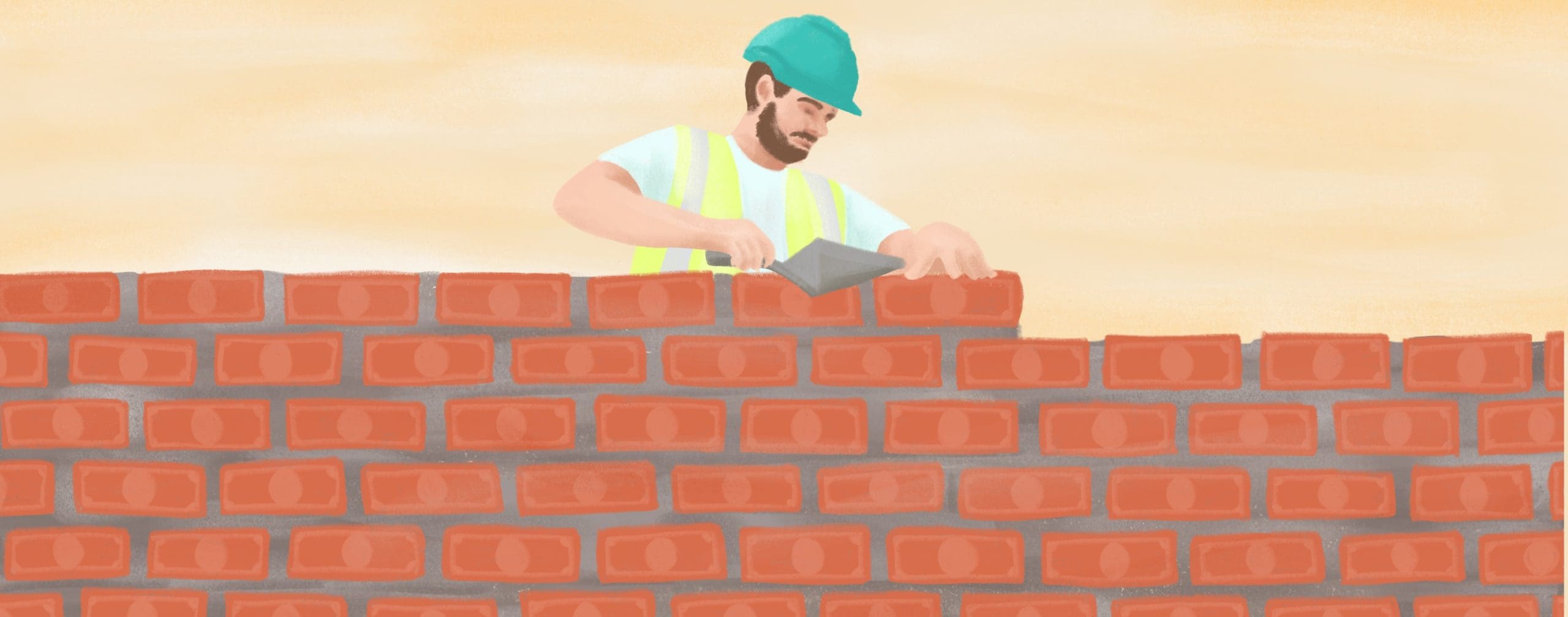 graphic of brick layer