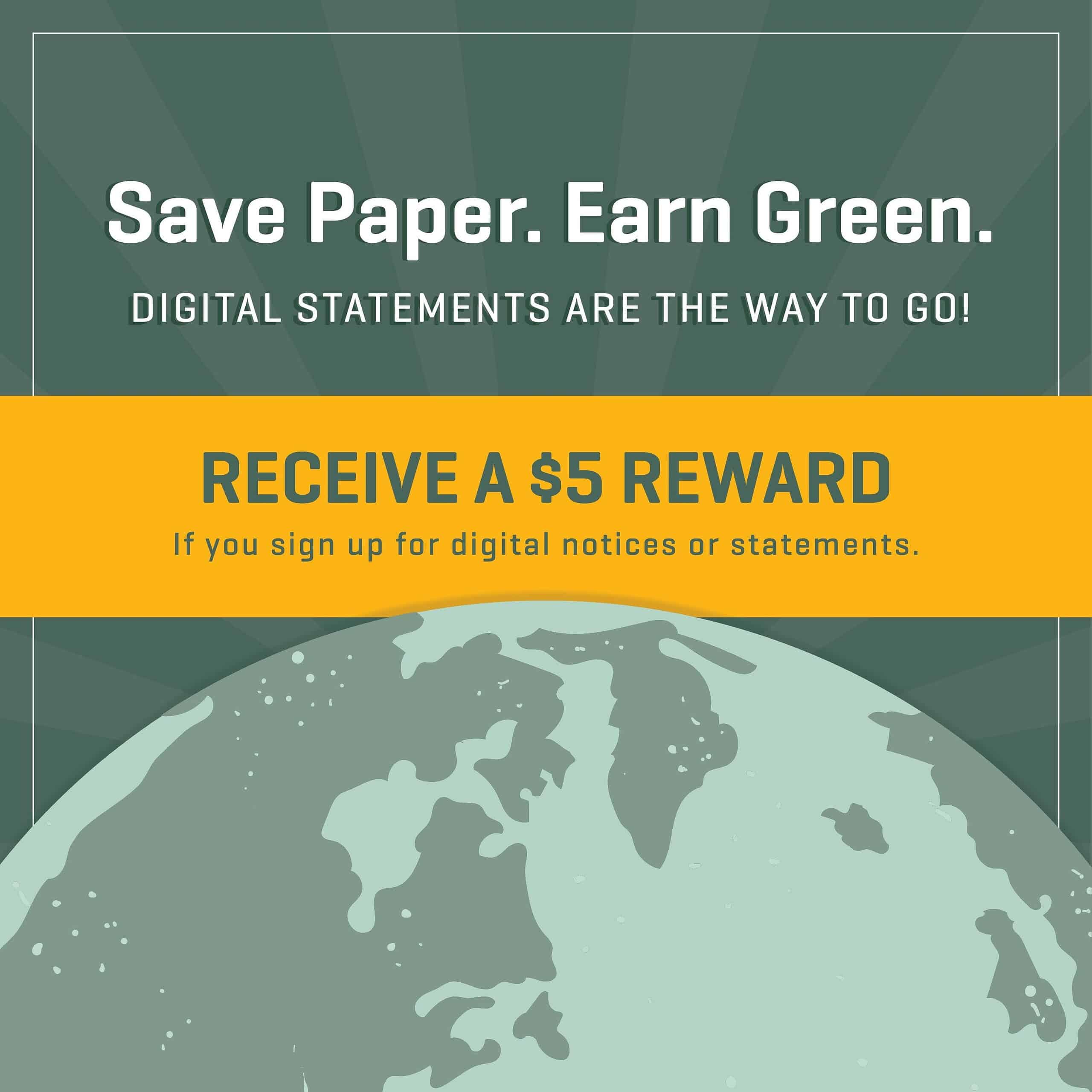 First Southern-Save Paper-Earn Green Promotional Social Media WEB